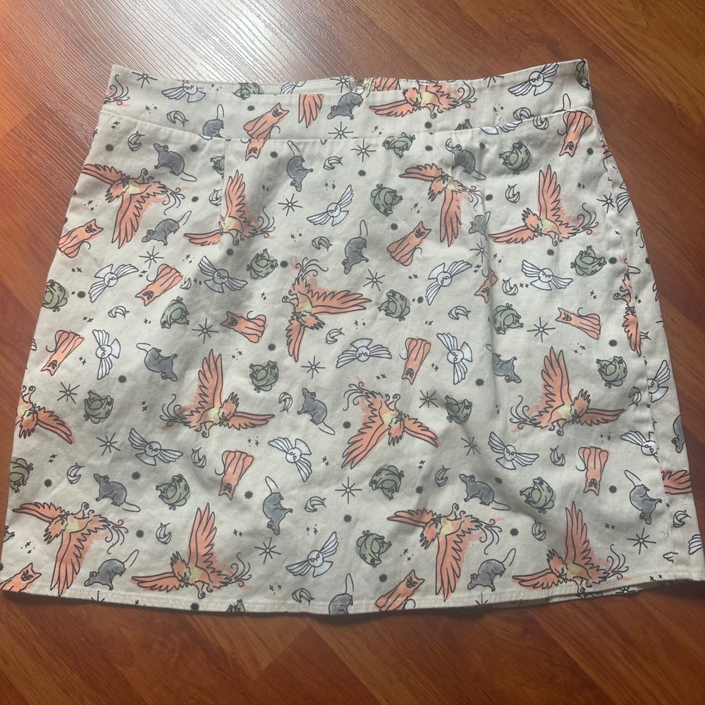Harry Potter Magical Creatures Mini Skirt Whimsigoth Witchy Academia Y2K